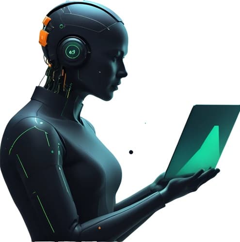 AI机器人展示平板电脑